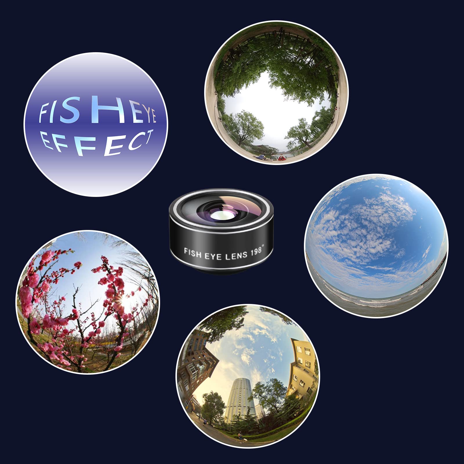 Mocalaca Phone Camera Lens (11 Lenses) Phone Lens Kit, Clip On Fisheye/Macro/Wide Angle Lens Attachment With Travel Case For Iph